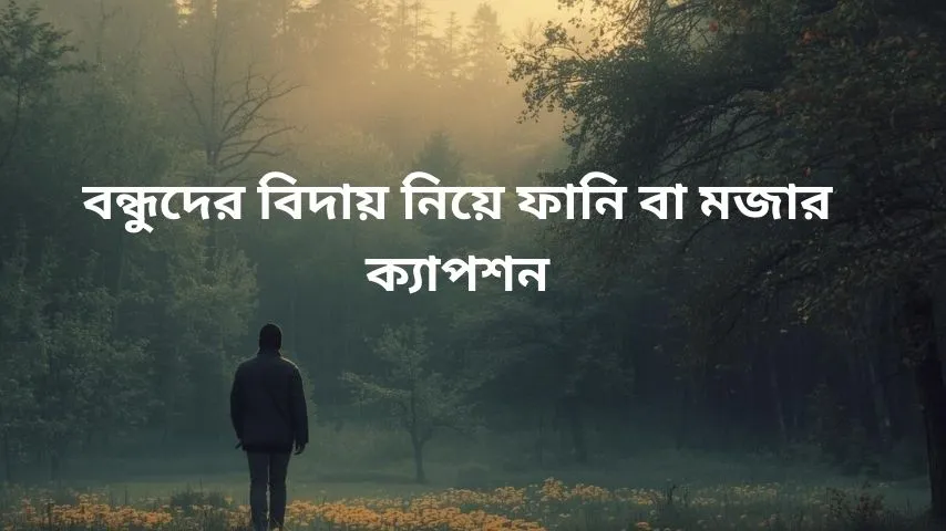 বন্ধুদের বিদায় নিয়ে ফানি বা মজার ক্যাপশন